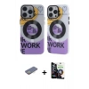 MARSİLYAN™- iPhone 12 Pro Max Kılıf Nova Doku Koleksiyonu - Şeffaf Temperli Cam Ekran Koruyucu + Renkli Kamera Lens Koruma Cam - SI