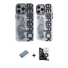 MARSİLYAN™- iPhone 12 Pro Max Kılıf Nova Doku Koleksiyonu - Şeffaf Temperli Cam Ekran Koruyucu + Shine Kamera Lens Koruma Cam - GS