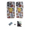 MARSİLYAN™- iPhone 12 Pro Max Kılıf Nova Doku Koleksiyonu - Şeffaf Temperli Cam Ekran Koruyucu + Shine Kamera Lens Koruma Cam - SH