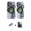 MARSİLYAN™- iPhone 12 Pro Max Kılıf Nova Doku Koleksiyonu - Şeffaf Temperli Cam Ekran Koruyucu + Shine Kamera Lens Koruma Cam - GS