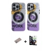 MARSİLYAN™- iPhone 12 Pro Max Kılıf Nova Doku Koleksiyonu - Şeffaf Temperli Cam Ekran Koruyucu + Shine Kamera Lens Koruma Cam - SABE