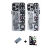 MARSİLYAN™- iPhone 12 Pro Max Kılıf Nova Doku Koleksiyonu - Şeffaf Temperli Cam Ekran Koruyucu + Shine Kamera Lens Koruma Cam - SH