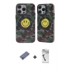 MARSİLYAN™- iPhone 12 Pro Max Kılıf Nova Doku Koleksiyonu - Şeffaf Uv Polymer Nano Ekran Koruyucu + Metal Kamera Lens Koruma Cam - GD