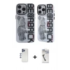 MARSİLYAN™- iPhone 12 Pro Max Kılıf Nova Doku Koleksiyonu - Şeffaf Uv Polymer Nano Ekran Koruyucu + Shine Kamera Lens - LT