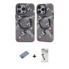 MARSİLYAN™- iPhone 12 Pro Max Kılıf Nova Doku Koleksiyonu - Şeffaf Uv Polymer Nano Ekran Koruyucu + Shine Kamera Lens Koruma Cam - PE