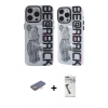 MARSİLYAN™- iPhone 12 Pro Max Kılıf Nova Doku Koleksiyonu - Şeffaf Uv Polymer Nano Ekran Koruyucu + Renkli Kamera Lens Koruma Cam - TU