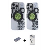 MARSİLYAN™- iPhone 12 Pro Max Kılıf Nova Doku Koleksiyonu - Şeffaf Uv Polymer Nano Ekran Koruyucu + Renkli Kamera Lens Koruma Cam - MI