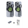 MARSİLYAN™- iPhone 12 Pro Max Kılıf Nova Doku Koleksiyonu - Şeffaf Uv Polymer Nano Ekran Koruyucu + Renkli Kamera Lens Koruma Cam - SI