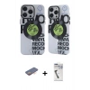 MARSİLYAN™- iPhone 12 Pro Max Kılıf Nova Doku Koleksiyonu - Şeffaf Uv Polymer Nano Ekran Koruyucu + Renkli Kamera Lens Koruma Cam - TU