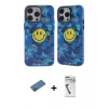 MARSİLYAN™- iPhone 12 Pro Max Kılıf Nova Doku Koleksiyonu - Şeffaf Uv Polymer Nano Ekran Koruyucu + Shine Kamera Lens Koruma Cam - GD