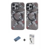MARSİLYAN™- iPhone 12 Pro Max Kılıf Nova Doku Koleksiyonu - Şeffaf Uv Polymer Nano Ekran Koruyucu + Shine Kamera Lens Koruma Cam - GD