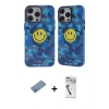MARSİLYAN™- iPhone 12 Pro Max Kılıf Nova Doku Koleksiyonu - Şeffaf Uv Polymer Nano Ekran Koruyucu + Shine Kamera Lens Koruma Cam - GS