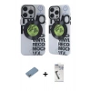 MARSİLYAN™- iPhone 12 Pro Max Kılıf Nova Doku Koleksiyonu - Şeffaf Uv Polymer Nano Ekran Koruyucu + Shine Kamera Lens Koruma Cam - GS