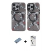 MARSİLYAN™- iPhone 12 Pro Max Kılıf Nova Doku Koleksiyonu - Şeffaf Uv Polymer Nano Ekran Koruyucu + Shine Kamera Lens Koruma Cam - GS