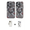 MARSİLYAN™- iPhone 12 Pro Max Kılıf Nova Doku Koleksiyonu - Şeffaf Uv Polymer Nano Ekran Koruyucu + Shine Kamera Lens - GD