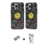 MARSİLYAN™- iPhone 12 Pro Max Kılıf Nova Doku Koleksiyonu - Şeffaf Uv Polymer Nano Ekran Koruyucu + Shine Kamera Lens Koruma Cam - SABE