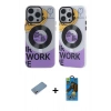MARSİLYAN™- iPhone 12 Pro Max Kılıf Nova Doku Koleksiyonu - Siyah 18D Cam Ekran Koruyucu + Shine Kamera Lens Koruma Cam - GS