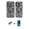 MARSİLYAN™- iPhone 12 Pro Max Kılıf Nova Doku Koleksiyonu - Siyah 18D Cam Ekran Koruyucu + Metal Kamera Lens Koruma Cam - GD