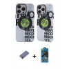 MARSİLYAN™- iPhone 12 Pro Max Kılıf Nova Doku Koleksiyonu - Siyah 18D Cam Ekran Koruyucu + Metal Kamera Lens Koruma Cam - GD