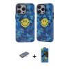 MARSİLYAN™- iPhone 12 Pro Max Kılıf Nova Doku Koleksiyonu - Siyah 18D Cam Ekran Koruyucu + Renkli Kamera Lens Koruma Cam - TU