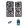 MARSİLYAN™- iPhone 12 Pro Max Kılıf Nova Doku Koleksiyonu - Siyah 18D Cam Ekran Koruyucu + Shine Kamera Lens Koruma Cam - GD