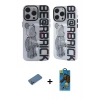 MARSİLYAN™- iPhone 12 Pro Max Kılıf Nova Doku Koleksiyonu - Siyah 18D Cam Ekran Koruyucu + Shine Kamera Lens Koruma Cam - GD