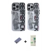 MARSİLYAN™- iPhone 12 Pro Max Kılıf Nova Doku Koleksiyonu - Siyah 20D Premium Cam Ekran Koruyucu + Metal Kamera Lens Koruma Cam - GD