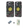 MARSİLYAN™- iPhone 12 Pro Max Kılıf Nova Doku Koleksiyonu - Siyah 20D Premium Cam Ekran Koruyucu + Metal Kamera Lens Koruma Cam - KI