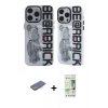 MARSİLYAN™- iPhone 12 Pro Max Kılıf Nova Doku Koleksiyonu - Siyah 20D Premium Cam Ekran Koruyucu + Renkli Kamera Lens Koruma Cam - MI