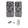 MARSİLYAN™- iPhone 12 Pro Max Kılıf Nova Doku Koleksiyonu - Siyah 20D Premium Cam Ekran Koruyucu + Renkli Kamera Lens Koruma Cam - MI