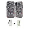 MARSİLYAN™- iPhone 12 Pro Max Kılıf Nova Doku Koleksiyonu - Siyah 20D Premium Cam Ekran Koruyucu + Shine Kamera Lens - GD