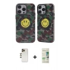 MARSİLYAN™- iPhone 12 Pro Max Kılıf Nova Doku Koleksiyonu - Siyah 20D Premium Cam Ekran Koruyucu + Shine Kamera Lens - GD