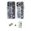 MARSİLYAN™- iPhone 12 Pro Max Kılıf Nova Doku Koleksiyonu - Siyah 20D Premium Cam Ekran Koruyucu + Shine Kamera Lens Koruma Cam - SABE
