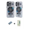 MARSİLYAN™- iPhone 12 Pro Max Kılıf Nova Doku Koleksiyonu - Siyah 20D Premium Cam Ekran Koruyucu + Shine Kamera Lens Koruma Cam - GS