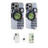 MARSİLYAN™- iPhone 12 Pro Max Kılıf Nova Doku Koleksiyonu - Siyah 20D Premium Cam Ekran Koruyucu + Shine Kamera Lens - GD