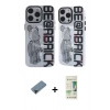 MARSİLYAN™- iPhone 12 Pro Max Kılıf Nova Doku Koleksiyonu - Siyah 20D Premium Cam Ekran Koruyucu + Siyah Shine Kamera Lens Koruma Cam