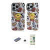 MARSİLYAN™- iPhone 12 Pro Max Kılıf Nova Doku Koleksiyonu - Siyah 20D Premium Cam Ekran Koruyucu + Renkli Kamera Lens Koruma Cam - TU