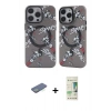 MARSİLYAN™- iPhone 12 Pro Max Kılıf Nova Doku Koleksiyonu - Siyah 20D Premium Cam Ekran Koruyucu + Renkli Kamera Lens Koruma Cam - YL