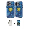 MARSİLYAN™- iPhone 12 Pro Max Kılıf Nova Doku Koleksiyonu - Siyah 34D Izgaralı Cam + Shine Kamera Lens - GD
