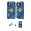 MARSİLYAN™- iPhone 12 Pro Max Kılıf Nova Doku Koleksiyonu - Siyah 34D Izgaralı Cam + Shine Kamera Lens Koruma Cam - MI