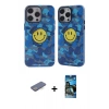 MARSİLYAN™- iPhone 12 Pro Max Kılıf Nova Doku Koleksiyonu - Siyah 34D Izgaralı Cam + Renkli Kamera Lens Koruma Cam - MI