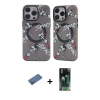 MARSİLYAN™- iPhone 12 Pro Max Kılıf Nova Doku Koleksiyonu - Siyah 360 Mat Full Body Arka Koruyucu + Shine Kamera Lens Koruma Cam - GD