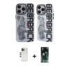 MARSİLYAN™- iPhone 12 Pro Max Kılıf Nova Doku Koleksiyonu - Siyah 360 Mat Full Body Arka Koruyucu + Shine Kamera Lens - GD
