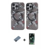MARSİLYAN™- iPhone 12 Pro Max Kılıf Nova Doku Koleksiyonu - Siyah 360 Mat Full Body Arka Koruyucu + Shine Kamera Lens Koruma Cam - SH