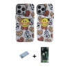 MARSİLYAN™- iPhone 12 Pro Max Kılıf Nova Doku Koleksiyonu - Siyah 360 Mat Full Body Arka Koruyucu + Shine Kamera Lens Koruma Cam - MI