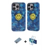 MARSİLYAN™- iPhone 12 Pro Max Kılıf Nova Doku Koleksiyonu - Siyah 3D Antistatik Cam Ekran Koruyucu + Shine Kamera Lens Koruma Cam - GI