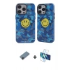MARSİLYAN™- iPhone 12 Pro Max Kılıf Nova Doku Koleksiyonu - Siyah 3D Antistatik Cam Ekran Koruyucu + Shine Kamera Lens Koruma Cam - SH