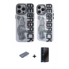 MARSİLYAN™- iPhone 12 Pro Max Kılıf Nova Doku Koleksiyonu - Siyah 3D Antistatik Hayalet Cam Ekran Koruyucu + Renkli Kamera Lens Koruma Cam - YL