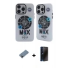 MARSİLYAN™- iPhone 12 Pro Max Kılıf Nova Doku Koleksiyonu - Siyah 3D Antistatik Hayalet Cam Ekran Koruyucu + Shine Kamera Lens Koruma Cam - SH
