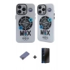 MARSİLYAN™- iPhone 12 Pro Max Kılıf Nova Doku Koleksiyonu - Siyah 3D Antistatik Hayalet Cam Ekran Koruyucu + Metal Kamera Lens Koruma Cam - GD